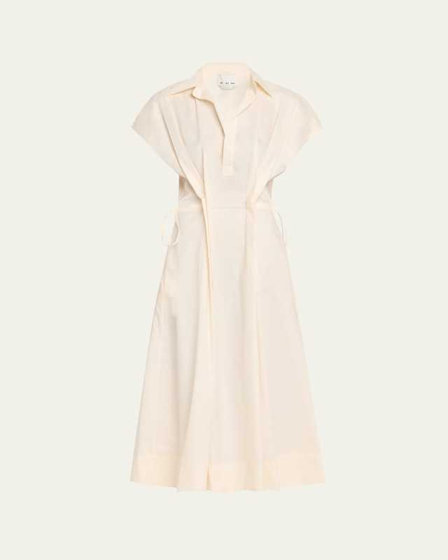 Giulia Pintuck Cotton Dress